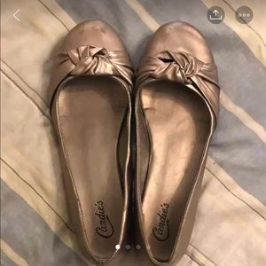 Candie’s Pink/Grey Flats with Knot
